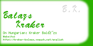 balazs kraker business card